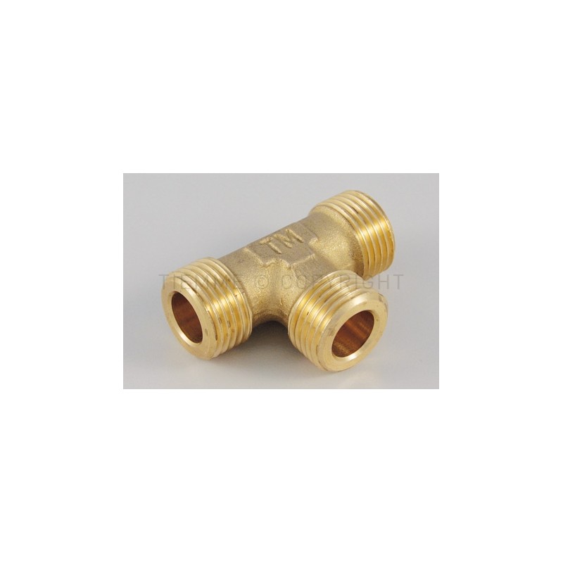 RACCORDO TEE M - M - M GENER 1/2"X1/2"X1/2" BATT PIANA - 1572FD TIEMME 4710020 1