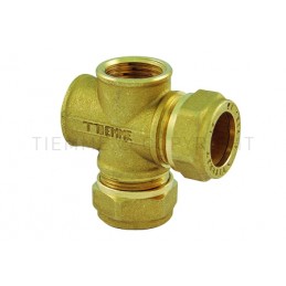 RACCORDO CROCE A COMPRES TUBO CU Ø 22 - 22 - 1118 TIEMME 4710029 1