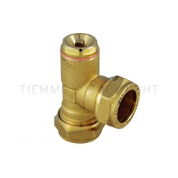 RACCORDO TEE VALVOLA SFIATO MANUALE A COMPRES TUBO CU Ø 18 - 18 - 1039J TIEMME 4710047 1