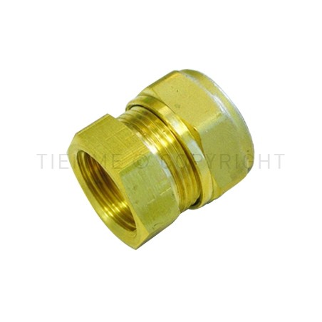 RACCORDO DIRITTO F A COMPRES TUBO CU Ø 18 X 1/2" BATT PIANA - 1102FD TIEMME 4710054 1
