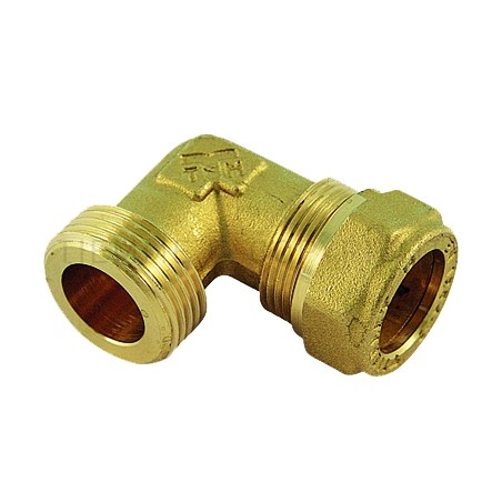 RACCORDO CURVO M A COMPRES TUBO CU Ø 16 X 3/4" BATT PIANA - 1104FD TIEMME 4710059 1