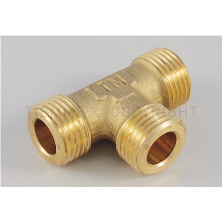 RACCORDO TEE M - M - M GENER 3/4"X3/4"X1/2" BATT PIANA - 1572FD TIEMME 4710060 1