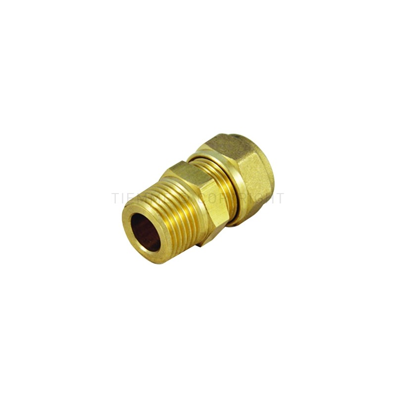 RACCORDO DIRITTO M A COMPRES TUBO CU Ø 18 X 1" BATT PIANA - 1100FD TIEMME 4710065 1