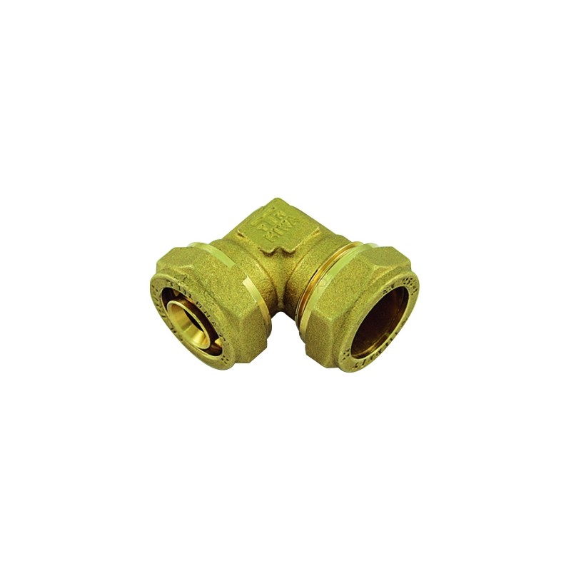 RACCORDO CURVO DOPPIO A COMPRES TUBO CU/PE - X Ø 22(CU) - 18 SP 2 - 1133 TIEMME 4710067 1