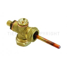 RACCORDO CROCE POZZETTO PORTASONDA A COMPRES TUBO CU Ø 22 - DN16 COBRASUN SONDA Ø6 L 123MM - 1113KB TIEMME 4710097 1