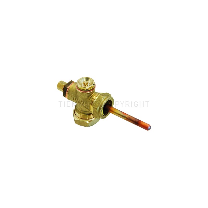 RACCORDO CROCE POZZETTO PORTASONDA A COMPRES TUBO CU Ø 22 - DN16 COBRASUN SONDA Ø6 L 123MM - 1113KB TIEMME 4710097 1