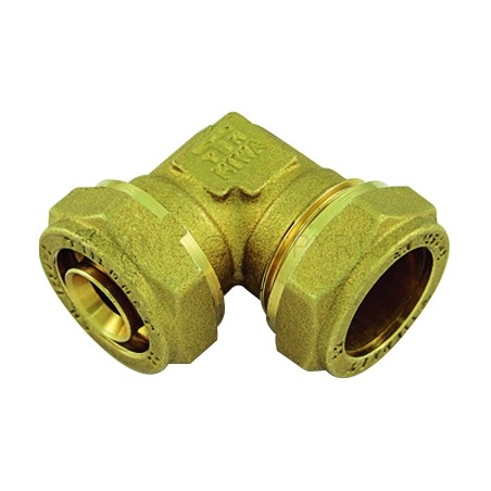 RACCORDO CURVO DOPPIO A COMPRES TUBO CU/PE - X Ø 18(CU) - 18 SP 2,5 - 1133 TIEMME 4710103 1