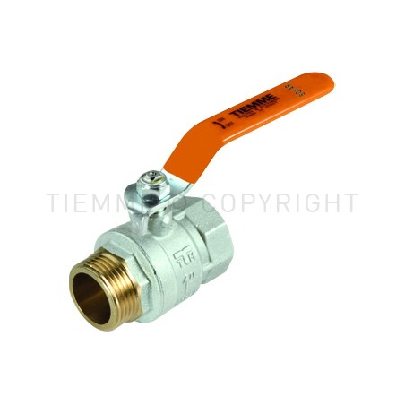 VALVOLA SFERA SCIROCCO M - F SOLARE 3/4" LEVA ACCIAIO PIATTA PLASTIF ARANCIO - 2331SUN TIEMME 4720010 1