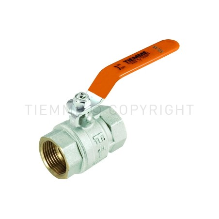 VALVOLA SFERA SCIROCCO F - F SOLARE 1/2" LEVA ACCIAIO PIATTA PLASTIF ARANCIO - 2330SUN TIEMME 4720012 1