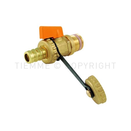 RUBINETTO SFERA BOILER PORTAGOMMA CARICO/SCARICO SOLARE 1/2" - 2991SUN TIEMME 4720019 1