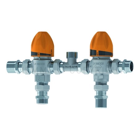 KIT SOLARE 5 VIE DEVIATRICE 45 gradiC E MISCELATORE TERMOSTATICO 30 - 55 gradiC - 475KIT TIEMME 4750050 1