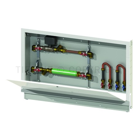 CASSETTA IN METALLO FLOOR DN32 PRE - INSTALLAZIONE 1200x670x120ö170 2V - 230VAC - 5 FILI - 6501C0132V2 TIEMME 6500190 1