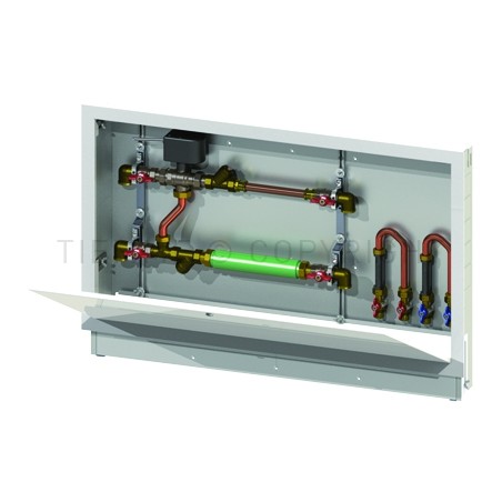 CASSETTA IN METALLO FLOOR DN32 PRE - INSTALLAZIONE 1200x670x120ö170 3V - 230VAC - 5 FILI - 6501C0132V3 TIEMME 6500191 1