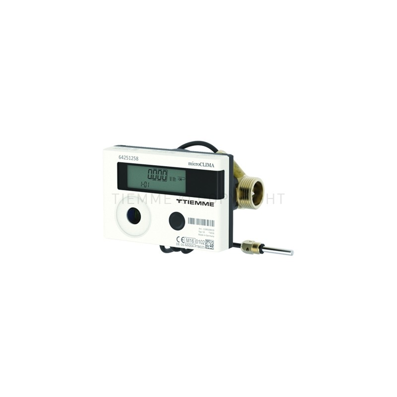 CALORIMET COMPATTO DN20 G 1" MOD RADIO INTEGR WIRELESS M - BUS 868MHZ L 130MM QP 2,5 M3/H - 6560CW TIEMME 6510492 1