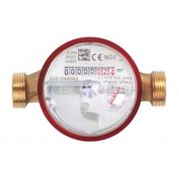 CONTAT GETTO SING LETTURA LOCALE ACQUA CALDA DN20 X 3/4" Q3 4 M3/H - 6561HR TIEMME 6510515 1