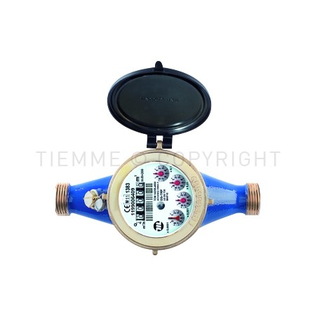 CONTATORE GETTO MULTIPLO AD IMPULSI LETTURA LOCALE ACQUA FREDDA DN50 Q3 25 M3/H 44470 - 6561D TIEMME 6510519 1