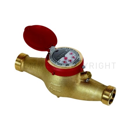 CONTATORE GETTO MULTIPLO AD IMPULSI LETTURA LOCALE ACQUA CALDA DN40 Q3 16 M3/H 44470 - 6562D TIEMME 6510522 1