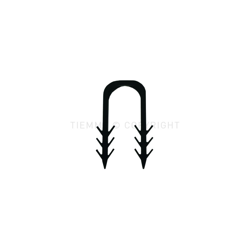 GRAFFETTA PLASTICA ALETTE ANCORAGGIO (MANUALE) FISSAGGIO TUBO H 50MM FINO Ø 20 - 4521 TIEMME 4500037 1