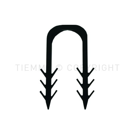 GRAFFETTA PLASTICA ALETTE ANCORAGGIO (MANUALE) FISSAGGIO TUBO H 50MM FINO Ø 20 - 4521 TIEMME 4500037 1