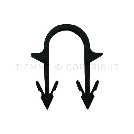 GRAFFETTA PLASTICA ALETTE ANCORAGGIO (AUTOMATICO) FISSAGGIO TUBO H 56MM FINO Ø 20 - 4520G TIEMME 4500536 1