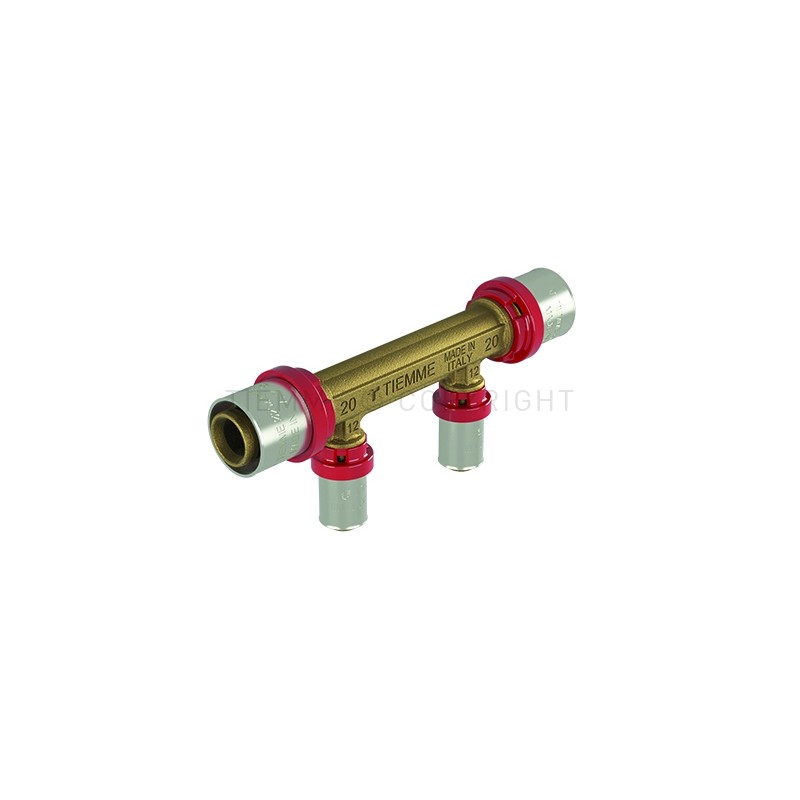 RACCORDO DISTRIBUTORE IN OTTONE A PRESSARE Ø20xØ12xØ12xØ20 - 5581C TIEMME 5560387 1 RACCORDO DISTRIBUTORE IN OTTONE A PRESSARE Ø20xØ12xØ12xØ20 - 5581C TIEMME 5560387 1