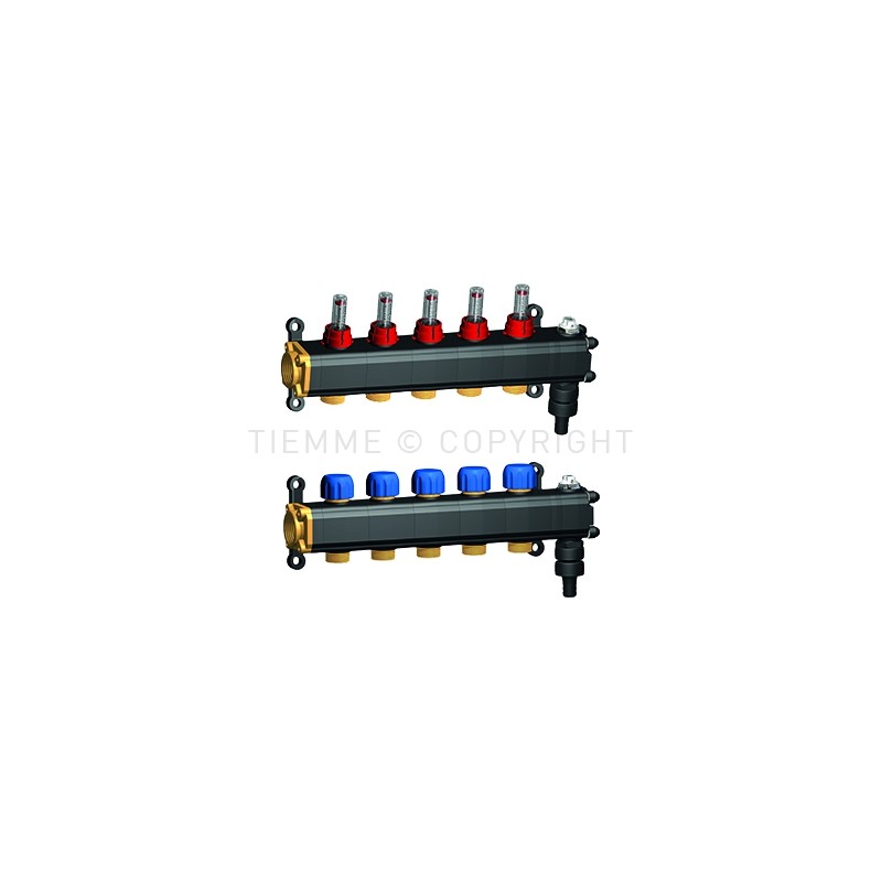 Collettore di distribuzione in poliammide da 1" con 9 vie 3/4"x18 maschio - Tiemme 3880027 3880027 1 Collettore di distribuzione in poliammide da 1" con 9 vie 3/4"x18 maschio - Tiemme 3880027 3880027 1