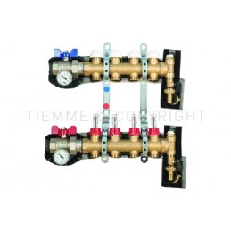 COPPIA COLLETTORI DI DISTRIBUZIONE FLUSSIM COIBENTAZIONE 1" 11D 3/4"(18) INT 50 - 3873R TIEMME 5570038 1