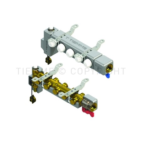 COPPIA COLLETTORI DI DISTRIBUZIONE SOFFITTO COIBENTATO 1" 07D 3/4"(18) INT 50 - 3878RS TIEMME 5570358 1