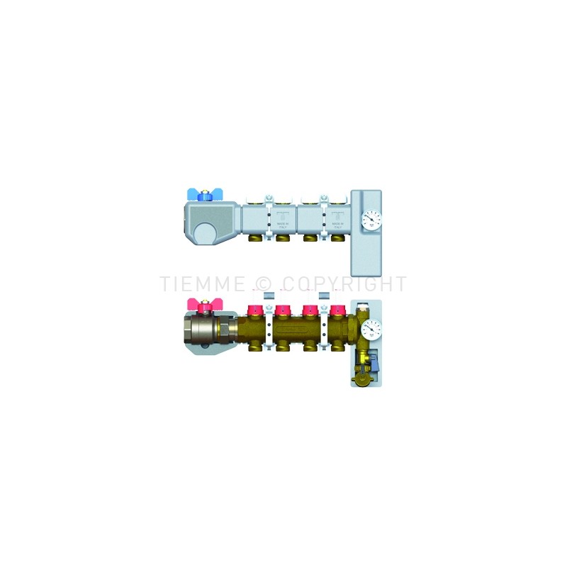 COPPIA COLL DI DISTRIBUZIONE FLUSSIM COIBENTAZIONE 1"1/4 08D 3/4"(18) INT 50 - 3877R TIEMME 5570577 1