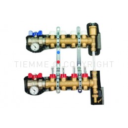 COPPIA COLL DI DISTRIBUZ FLUSSIM BYPASS DIFFERENZ 15KPA COIBENTAZ 1" 08D 3/4"(18) INT 50 - 3873RBYDJ TIEMME 5570659 1