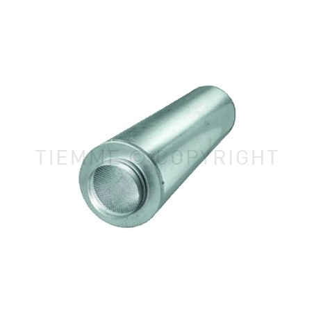 SILENZIATORE CIRCOLARE CON INVOLUCRO ESTERNO IN ACCIAIO ZINCATO 250 L 900MM - 5503SIL TIEMME 5560360 1