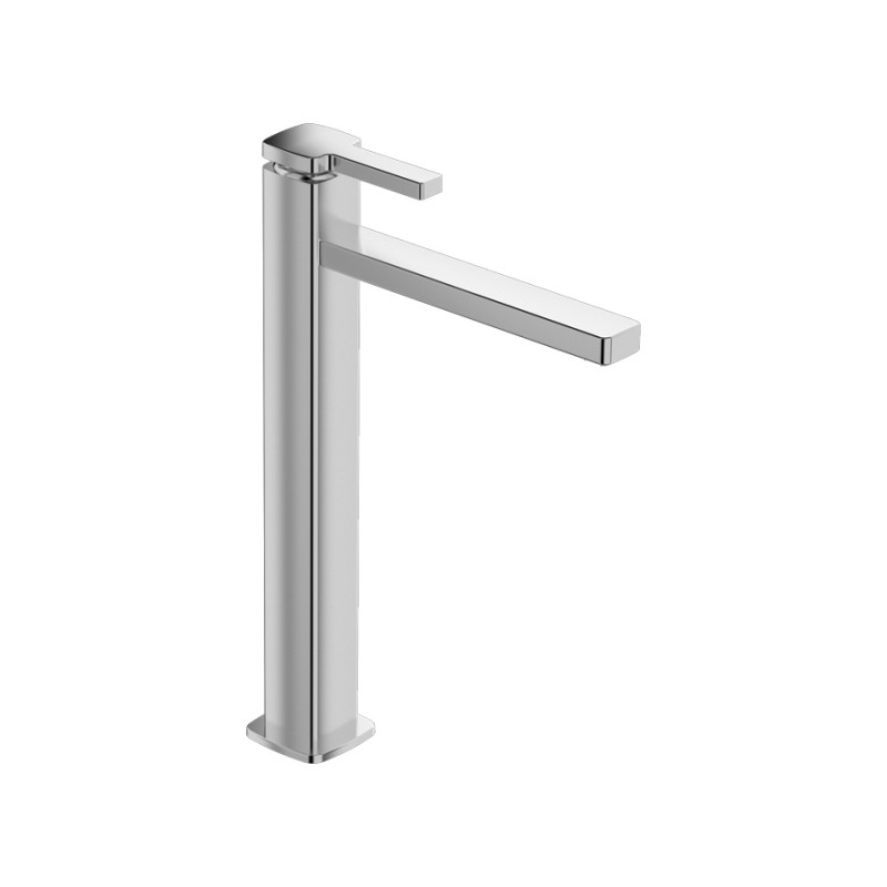 Q19SSPG1 MISCELATORE LAVABO ALTO SKY SENZA SCARICO  CROMATO/A LEVA GRIGIA PLATINUM RAL 7036 411456922 1