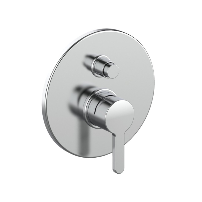 F05W1 MISCELATORE DOCCIA INCASSO FLY / SKY CON DEVIATORE  CROMATO/A LEVA BIANCA RAL 9003 411490408 1