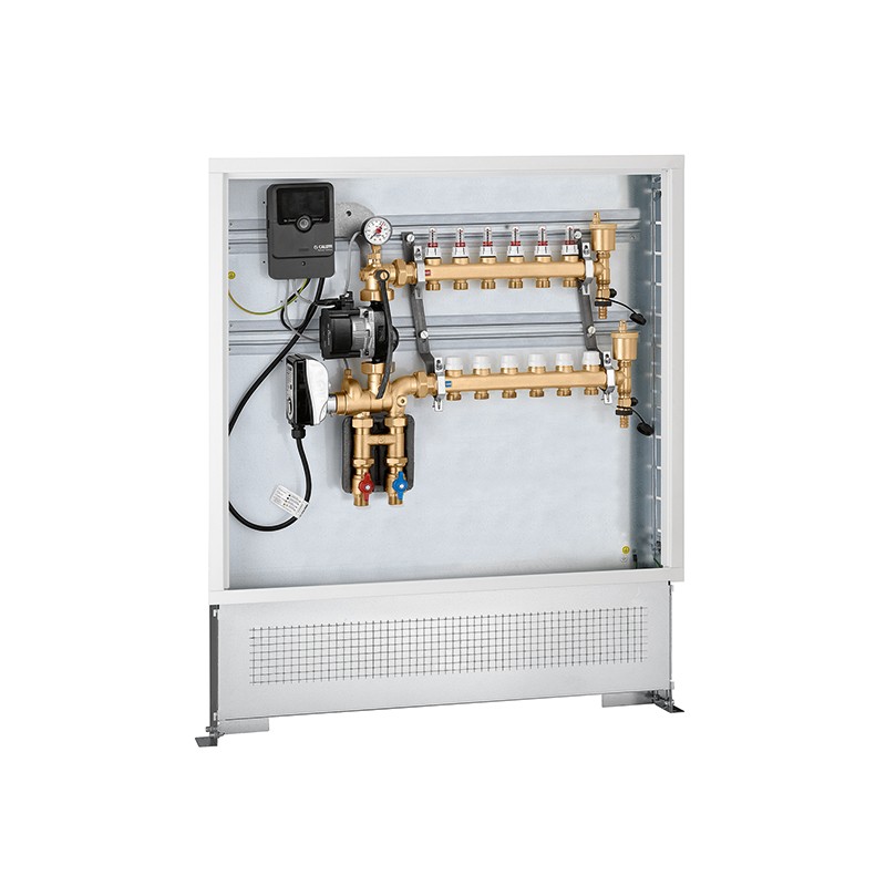 Gruppo di regolazione termica modulante G 3/4" e 9 derivazioni. 3/4"maschio, preassemblato in cassetta Caleffi 1715I5A2L 1715I5A