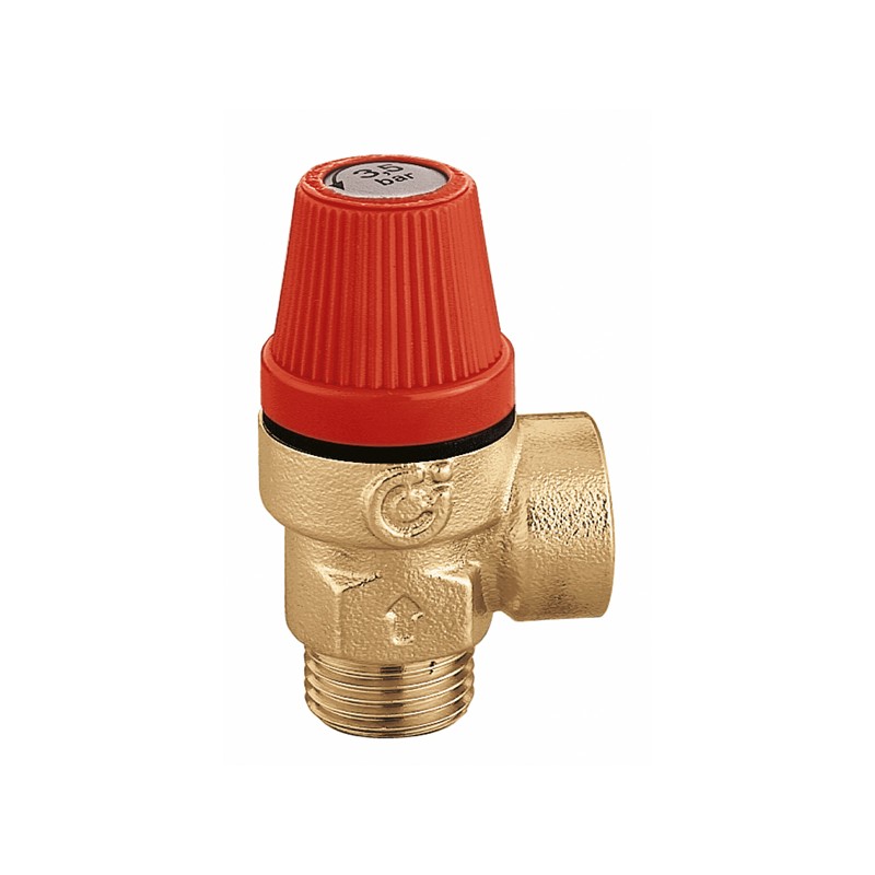 Valvola di sicurezza ordinaria certificata. Attacchi 1/2", taratura 6 bar Caleffi 312460 312460 1