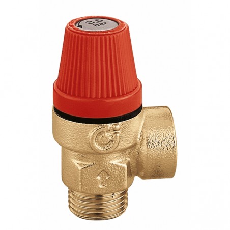 Valvola di sicurezza ordinaria certificata. Attacchi 1/2", taratura 6 bar Caleffi 312460 312460 1