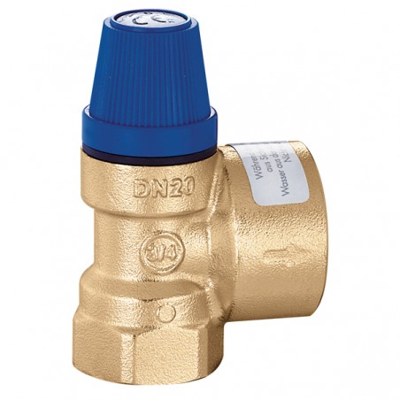 Valvola di sicurezza per impianti idrosanitari. Attacchi 1/2"x3/4", taratura 10 bar Caleffi 531410 531410 1