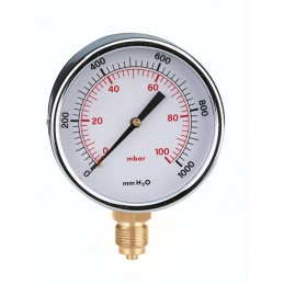 Manometro Gas a Membrana 3/8" Ø 80 0-60 mbar Caleffi 846103 846103 1