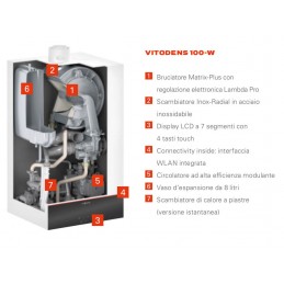 Viessmann Vitodens 111-w 19kw WiFi incluso 1:10 modulazione Z022750 3