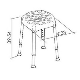 Sgabello da bagno regolabile da doccia tondo K Design EH-STRA-PP-BX EH-STRA-PP-BX 2
