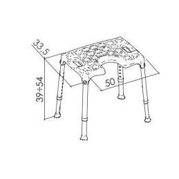 Sedia regolabile da doccia multifunzione Bianco K Design EH-SC-PP-BX EH-SC-PP-BX 2