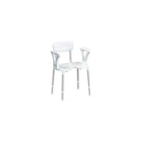 Sedia regolabile da doccia multifunzione con braccioli e schienale Bianco K Design EH-SCBA-PP-BX EH-SCBA-PP-BX 1