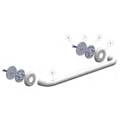 Corrimano lineare in acciaio (bianco) lunghezza 100 cm K Design EHP-40-PC EHP-40-PC 3