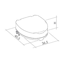 Alzawater ARES con sistema di bloccaggio e coperchio altezza H 14cm bianco K Design AR-14-L-PP-KD AR-14-L-PP-KD 3