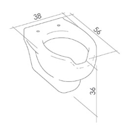 Vaso sanitario sospeso con apertura frontale K Design CL-TB4-W CL-TB4-W 2