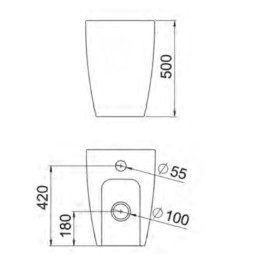 Vaso sanitario filo parete Giada K Design CL-TB20-W CL-TB20-W 3