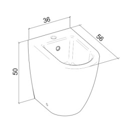 Bidet sanitario filo parete Giada K Design CL-TB21-W CL-TB21-W 2