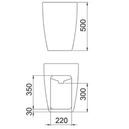 Bidet sanitario filo parete Giada K Design CL-TB21-W CL-TB21-W 3