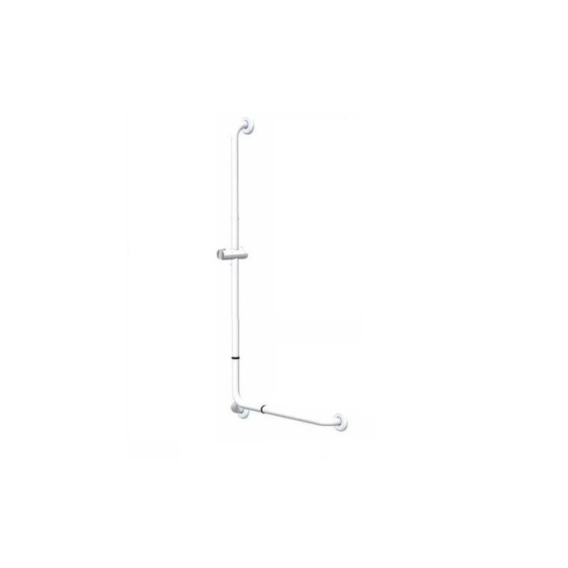 Corrimano angolare a 90° con supporto intermedio in acciaio bianco K Design EHP-2048-PC EHP-2048-PC 1