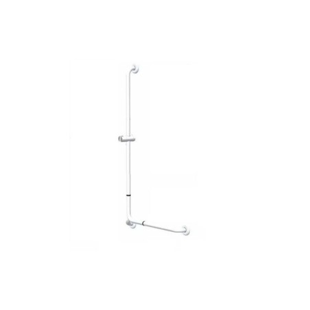 Corrimano angolare a 90° con supporto intermedio in acciaio bianco K Design EHP-2048-PC EHP-2048-PC 1